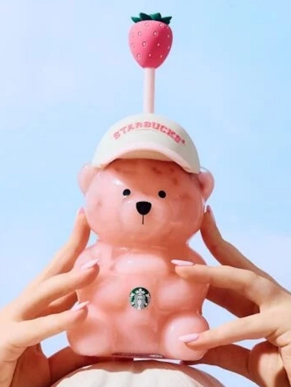 Starbucks Glass Bear Strawberry Top Brand New With Box
